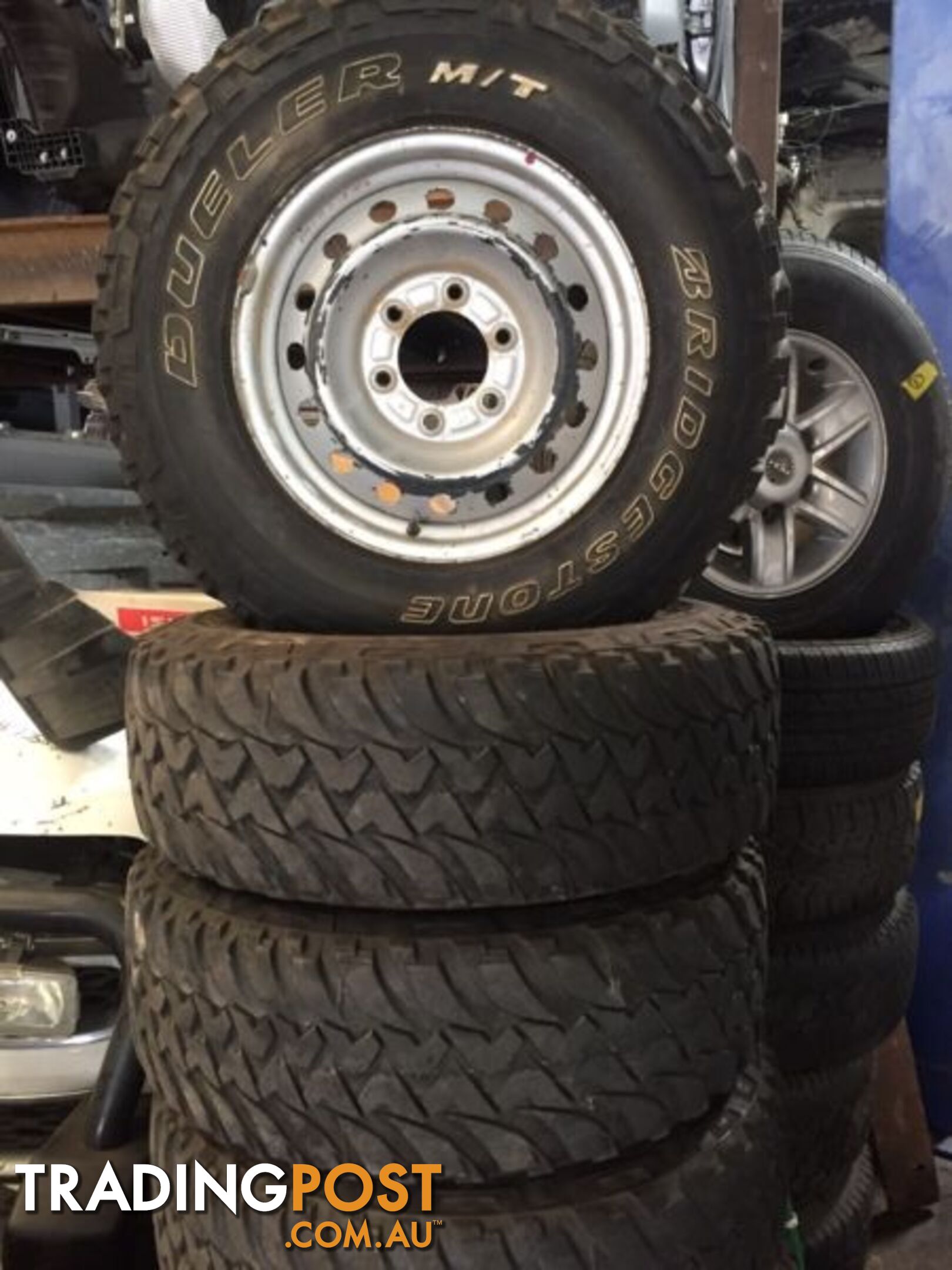 Bridgestone Dueler Mud Terrain 245/70 R16 6 stud wheels and tyres