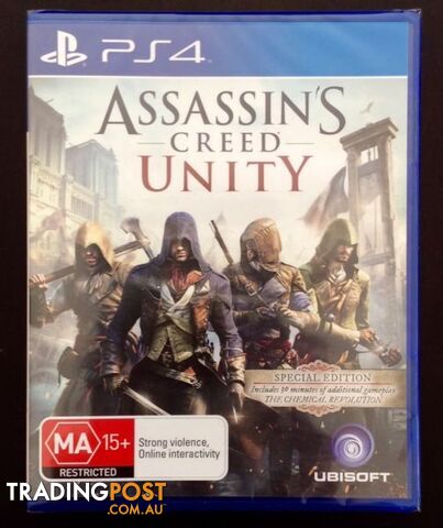 Ps4 Assassins Creed Unity + UNUSED DLC. AS NEW' 20 or Swap/Trade