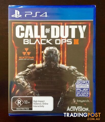 Ps4 Call Of Duty Black Ops 3. BRAND NEW & SEALED $40 or Swap/Trade