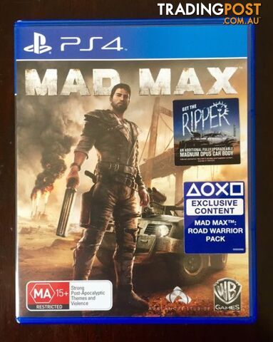 Ps4 Mad Max + UNUSED DLC. Excellent Condition. $30 or Swap/Trade