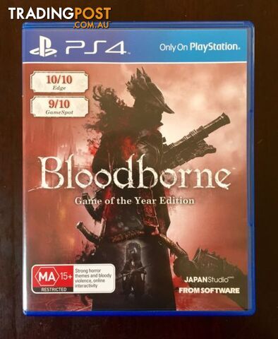 Ps4 Bloodborne - Game of the Year Edition + UNUSED DLC. 'AS NEW' $40