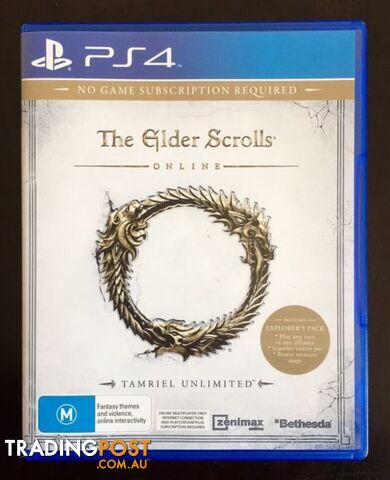 Ps4. Elder Scrolls Online. Disc in 'AS NEW'Condition $10 or Swap/Trade