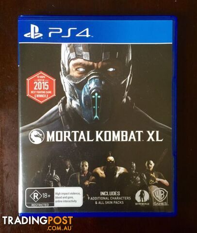 Ps4. Mortal Kombat XL Disc 'AS NEW'. $50 or Swap/Trade