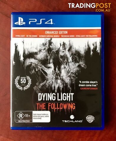 Ps4 Dying Light - The Following + UNUSED DLC "As New" $40 or Swap