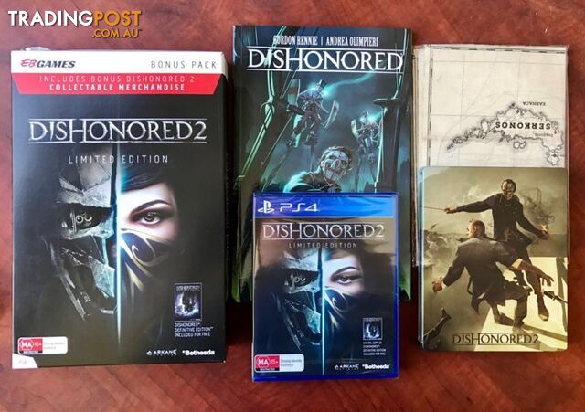 Ps4 Dishonored 2 LTD Edition BOXSET + UNUSED DLC. BRAND NEW SEALED $52