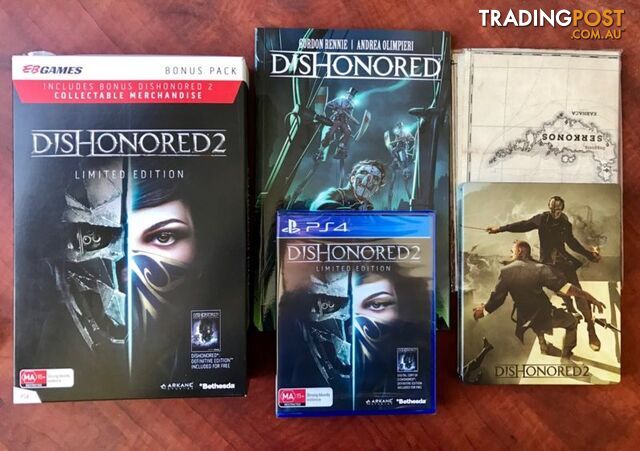 Ps4 Dishonored 2 LTD Edition BOXSET + UNUSED DLC. BRAND NEW SEALED $52