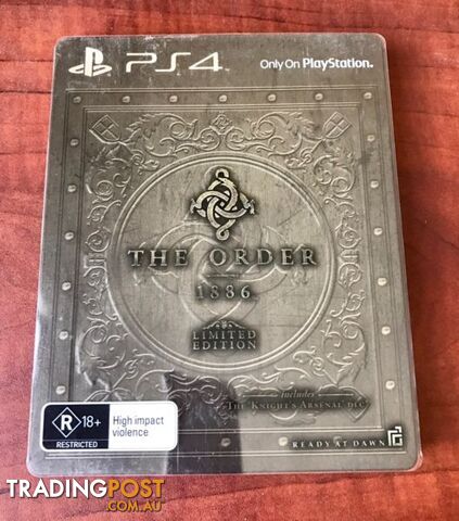 Ps4. The Order 1886. Ltd Edition Steelbook + UNUSED DLC. AS NEW $20