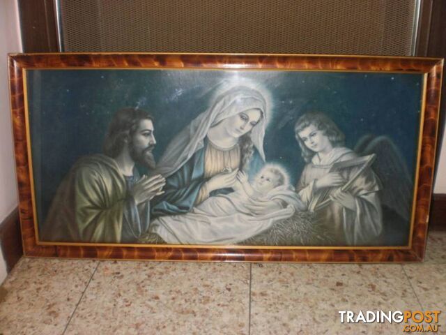 RELIGIOUS ART, PICTURE PRINTS IN FRAMES