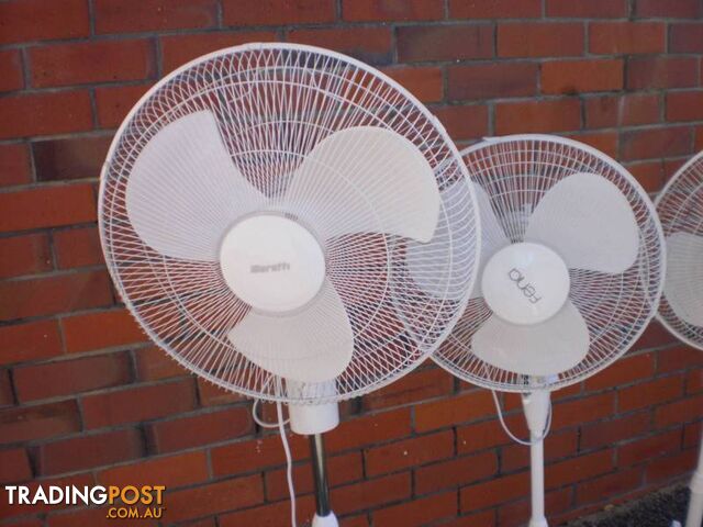 PEDESTALL FANS, LARGE & SMALL