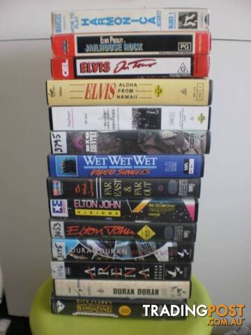 MUSIC VIDEOS VHS TAPES -- VINTAGE 1970, 1980, 1990