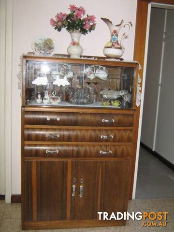 ANTIQUE CHINA CABINET / DISPLAY UNIT -- REDUCED PRICE