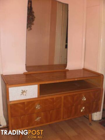 DRESSER DRAWERS WITH MIRRORS X (4) -- RETRO VINTAGE - photo 3 of 4