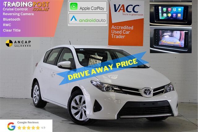 2013 TOYOTA COROLLA ASCENT ZRE182R HATCHBACK