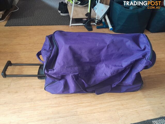 DUFFLE BAG PURPLE LANZA WHEELED 72x38x40cm 110L MALVERN EAST MELBOURNE