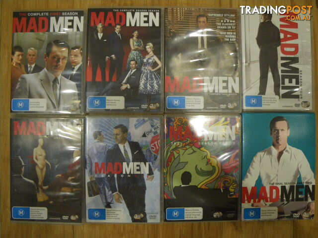 MAD MEN COMPLETE SERIES 8 DVD’S WITH EXTRAS BOX SET 8 DVDS BOXSET INCLUDING SEASON 7 PART 2