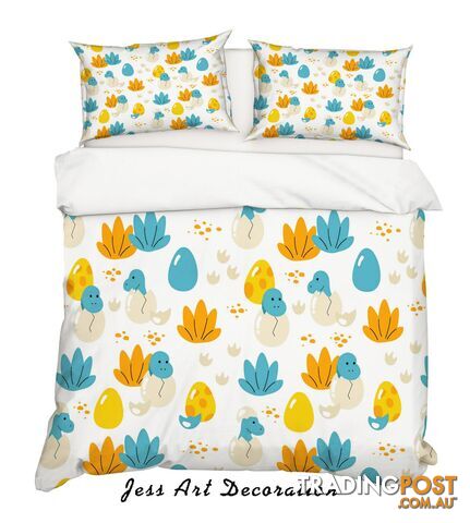 3D Cartoon Dinosaur Quilt Cover Set Bedding Set Pillowcases 23-Queen - Jess Art Decoration - JAD-JADK28007
