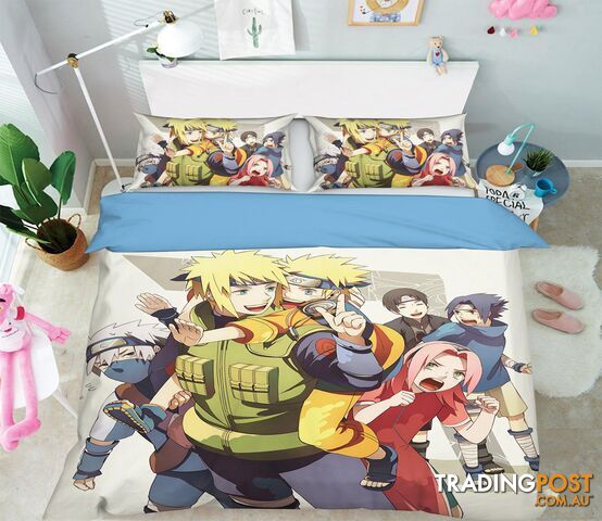 3D Naruto 664 Anime Bed Pillowcases Quilt Cover Set Bedding Set 3D Duvet cover Pillowcases - AJ WALLPAPER - AJW-Quiet Covers-3506-3