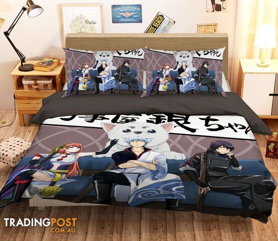 3D Gintama 1199 Anime Bed Pillowcases Quilt Cover Set Bedding Set 3D Duvet cover Pillowcases - AJ WALLPAPER - AJW-Quiet Covers-2875-3