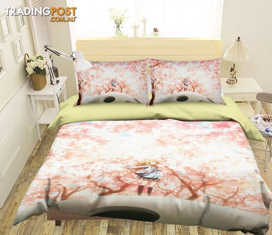 3D Your Lie In Aprilt 855 Anime Bed Pillowcases Quilt Cover Set Bedding Set 3D Duvet cover Pillowcases - AJ WALLPAPER - AJW-Quiet Covers-3315-3