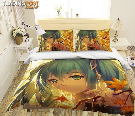 3D Hatsune Miku 1089 Anime Bed Pillowcases Quilt Cover Set Bedding Set 3D Duvet cover Pillowcases - AJ WALLPAPER - AJW-Quiet Covers-2984-3