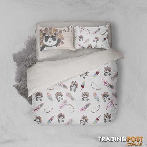 3D Cartoon Panda Feather Quilt Cover Set Bedding Set Pillowcases 99-King - Jess Art Decoration - JAD-JADK28020