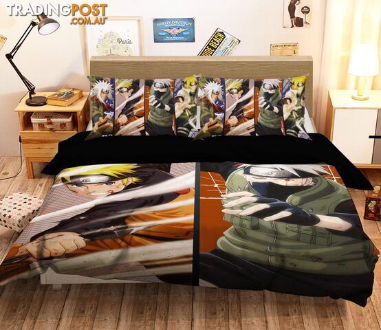 3D Naruto 655 Anime Bed Pillowcases Quilt Cover Set Bedding Set 3D Duvet cover Pillowcases - AJ WALLPAPER - AJW-Quiet Covers-3515-3