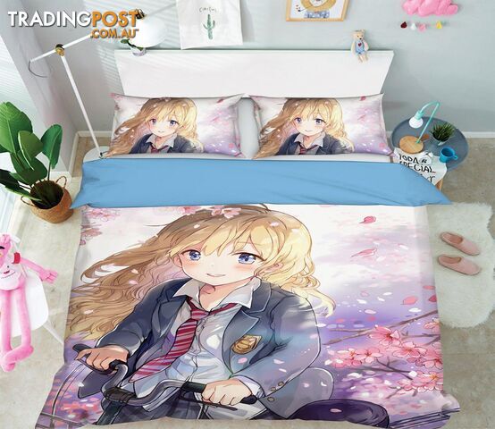 3D Your Lie In Aprilt 854 Anime Bed Pillowcases Quilt Cover Set Bedding Set 3D Duvet cover Pillowcases - AJ WALLPAPER - AJW-Quiet Covers-3316-2