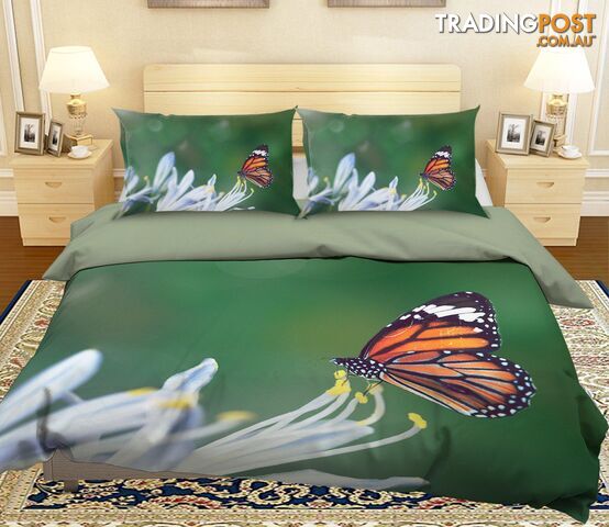 3D Flower Butterfly 1949 Bed Pillowcases Quilt Cover Set Bedding Set 3D Duvet cover Pillowcases - AJ WALLPAPER - AJW-Quiet Covers-93-3