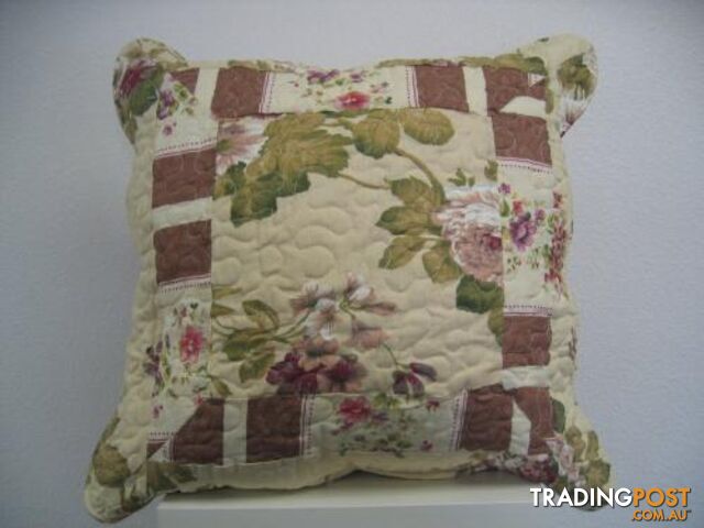 DaDa Bedding Rose Garden Cotton Cushion Cover Floral 18 by 18 - 00819342014763 - STG-61-53110525-AU