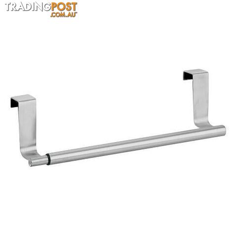 (Brushed Stainless Steel) - InterDesign Brushed Stainless Steel Forma Over Cabinet Expandable Towel Bar - 00081492293606 - STG-61-63878860-AU