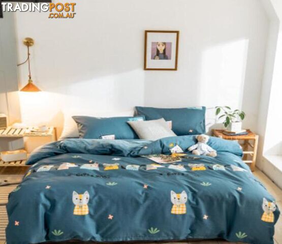 3D Cat Head 18063 Bed Pillowcases Quilt Cover Set Bedding Set 3D Duvet cover Pillowcases - AJ WALLPAPER - AJW-Quiet Covers-7863-3