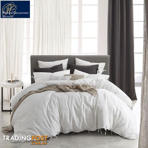 Versai White Quilt Cover Set Super King - Private Collection - 09315102148071 - MNH-LED-QuiltCS-Versai-White-SK