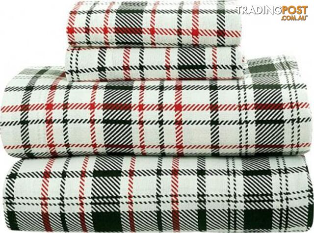 (Twin, Edmund) - Bliss Casa 3 Piece 100% Cotton Flannel Sheets Set - Deep Pocket, Warm Super Soft Breathable Flannel Sheets Set. Flannel Bed Set Include Flat Sheet, Fitted Sheet & Pillowcases (Edmund, Twin) - STG-61-309116993-AU