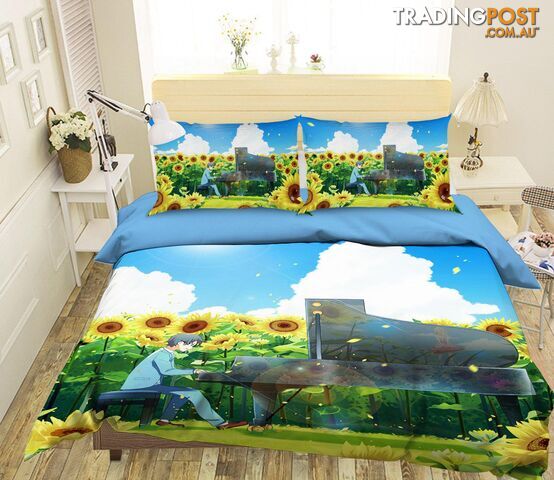 3D Your Lie In Aprilt 841 Anime Bed Pillowcases Quilt Cover Set Bedding Set 3D Duvet cover Pillowcases - AJ WALLPAPER - AJW-Quiet Covers-3329-3