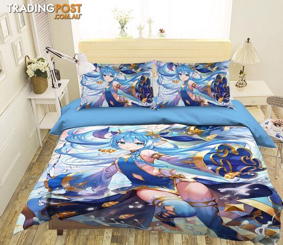 3D Beautiful Girl 868 Anime Bed Pillowcases Quilt Cover Set Bedding Set 3D Duvet cover Pillowcases - AJ WALLPAPER - AJW-Quiet Covers-3302-3