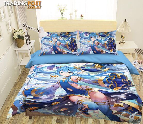 3D Beautiful Girl 868 Anime Bed Pillowcases Quilt Cover Set Bedding Set 3D Duvet cover Pillowcases - AJ WALLPAPER - AJW-Quiet Covers-3302-3