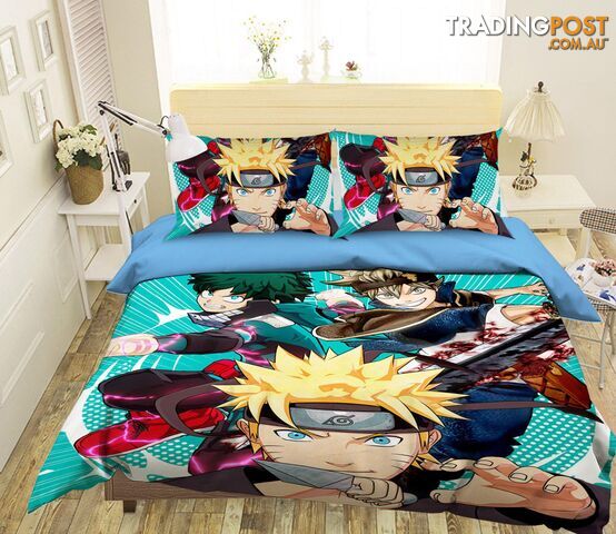3D Naruto 661 Anime Bed Pillowcases Quilt Cover Set Bedding Set 3D Duvet cover Pillowcases - AJ WALLPAPER - AJW-Quiet Covers-3509-3