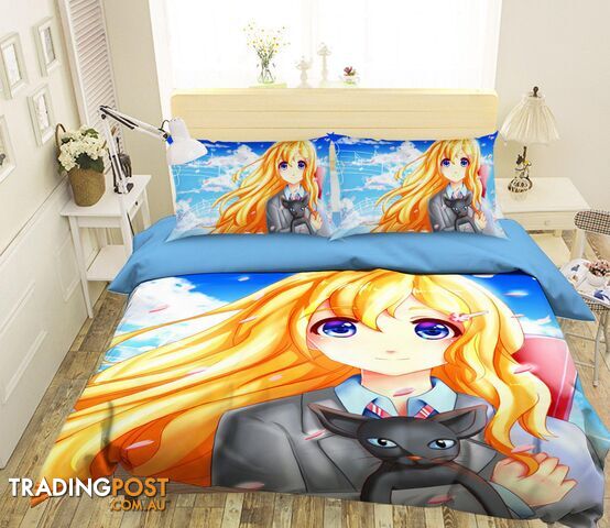 3D Your Lie In Aprilt 863 Anime Bed Pillowcases Quilt Cover Set Bedding Set 3D Duvet cover Pillowcases - AJ WALLPAPER - AJW-Quiet Covers-3307-3