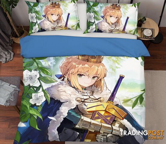 3D Fate Stay Night Grand Order 076 Anime Bed Pillowcases Quilt Cover Set Bedding Set 3D Duvet cover Pillowcases - AJ WALLPAPER - AJW-Quiet Covers-1844-3