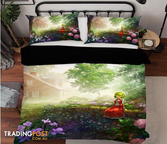 3D Touhou Project 833 Anime Bed Pillowcases Quilt Cover Set Bedding Set 3D Duvet cover Pillowcases - AJ WALLPAPER - AJW-Quiet Covers-3337-3