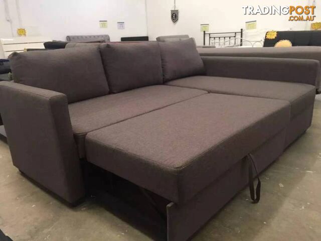 Brand New Grey Fabric L Shape Storage Sofa Bed Couch Loung(SP124)