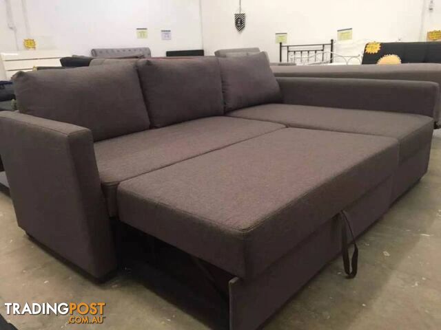 Brand New Grey Fabric L Shape Storage Sofa Bed Couch Loung(SP124)