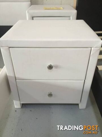 BrandNew PU Leather 2 drawers Bedside Tables Cabinets Black/White - photo 5 of 5