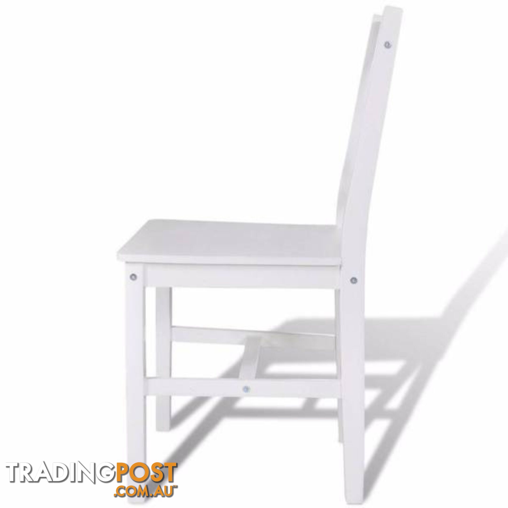 Band New 4 x Pine Wood Dining chairs White