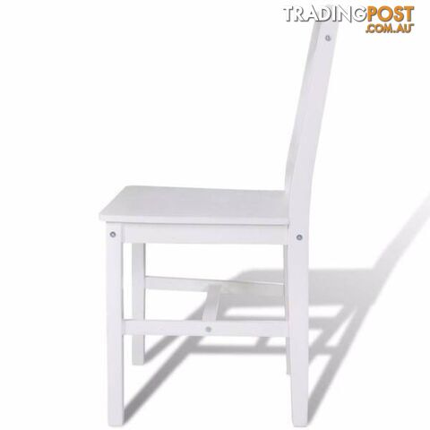 Band New 4 x Pine Wood Dining chairs White