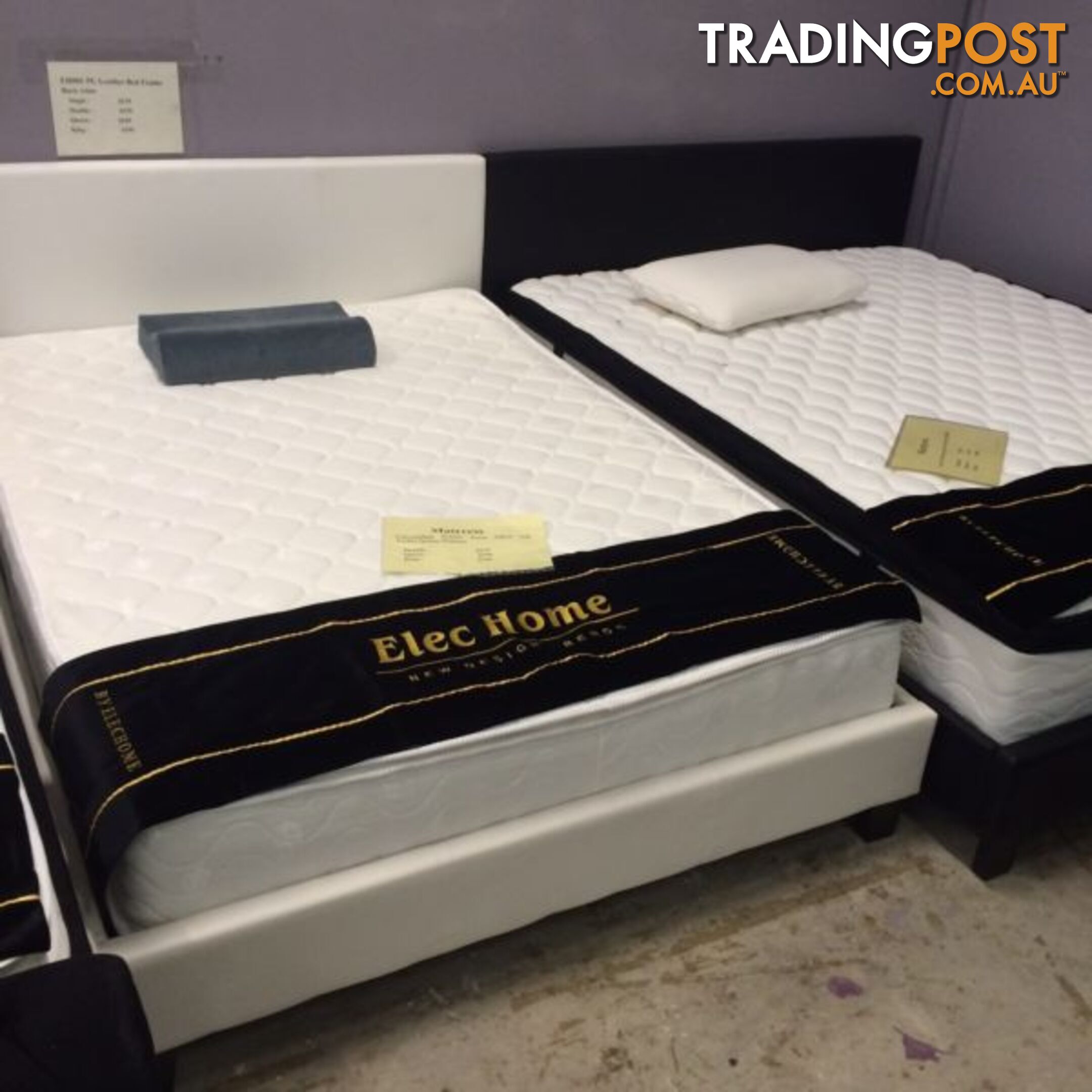 Brand New Leather Bed include Pillow top Mattress