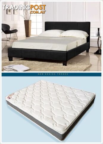 Brand New Leather Bed include Pillow top Mattress