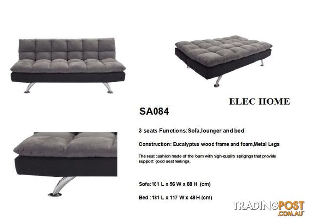Brand New Grey Fabric Sofa Bed Couch Loung (SA084) - photo 3 of 6