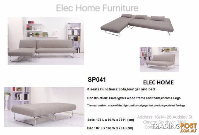 Brand New Light Grey Sofa Bed Couch Loung with chaise(SP041)
