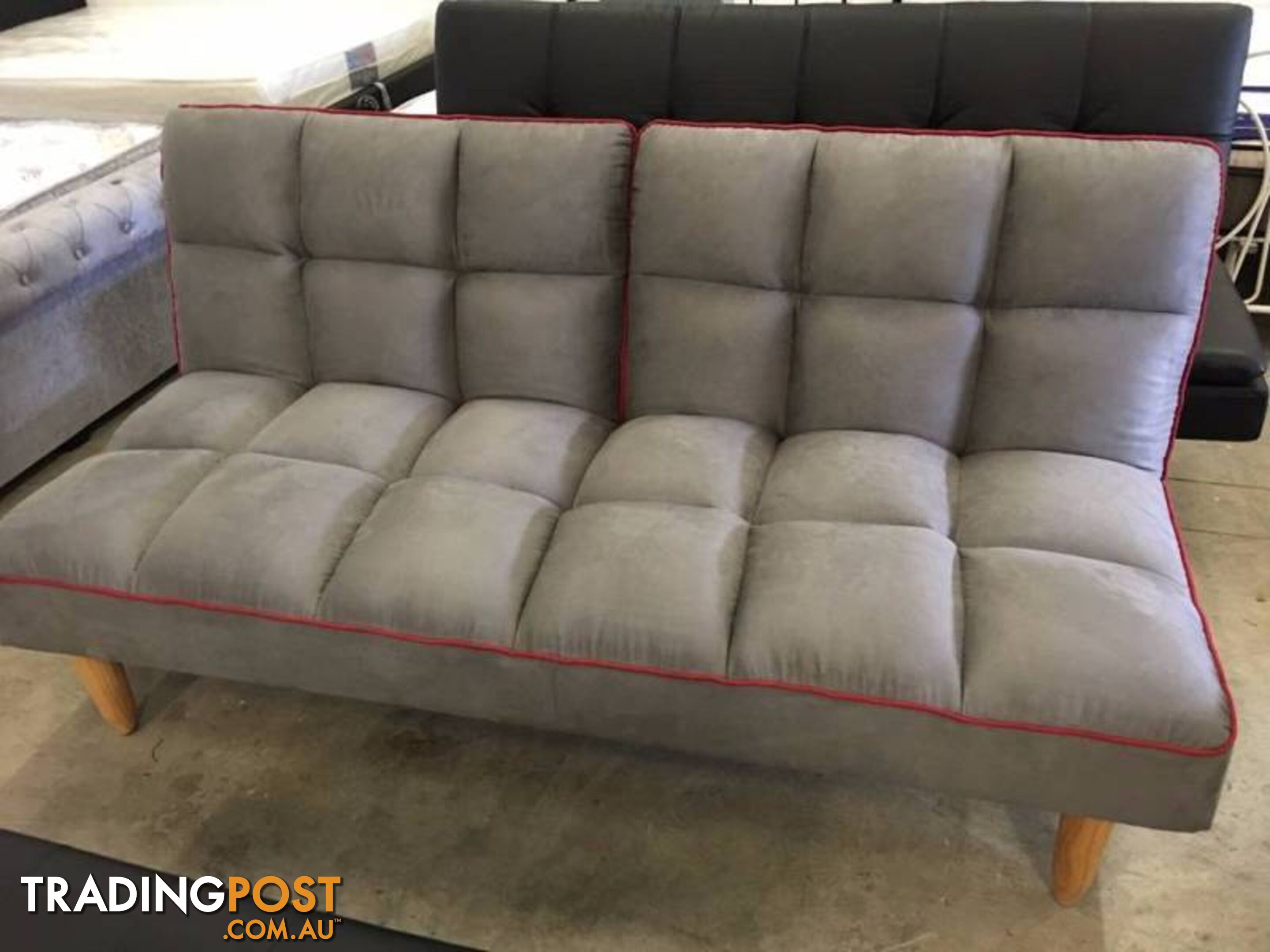 Brand New 3 Seater Grey Fabric Sofa Bed Couch Loung (SA009)